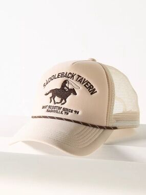 NWOT Anthropologie Worn/West Saddleback Tavern Trucker Hat